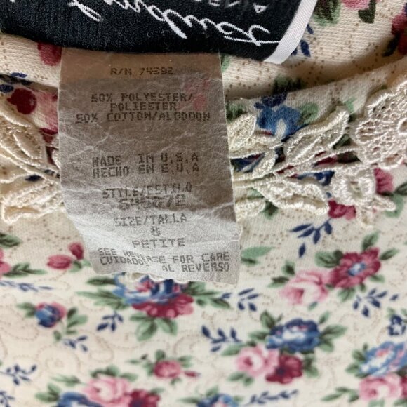 Ms. Conduct Women's Short Sleeve Cottagecore Embroidered Floral Sundress Size 8 - Picture 4 of 10